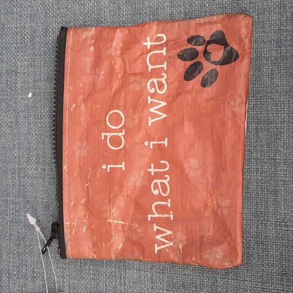 Coin Purse Wallet Post Consumer Recycled Material Cat Bad Attitude Not Today - Picture 2 of 5